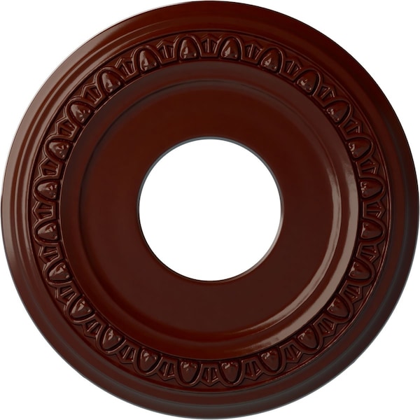 Ekena Millwork Jackson Ceiling Medallion (Fits Canopies up to 7 3/8"), 12 1/4"OD x 4"ID x 1 1/8"P, Brushed Mahogany CM12JABMF - main